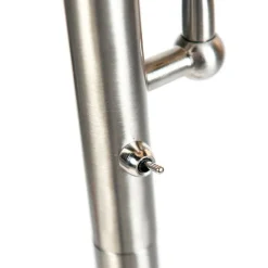 Smarte Stehleuchte aus Stahl mit weißem Schirm inkl. WiFi A60 und E14 - Retro