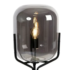 Smarte Stehleuchte schwarz inkl. WiFi A60 Rauchglas - Bliss