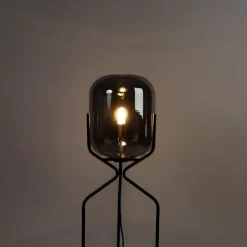 Smarte Stehleuchte schwarz inkl. WiFi A60 Rauchglas - Bliss