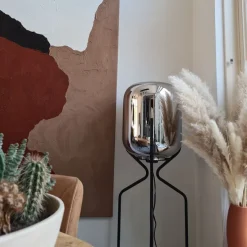 Smarte Stehleuchte schwarz inkl. WiFi A60 Rauchglas - Bliss