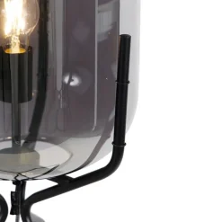 Smarte Stehleuchte schwarz inkl. WiFi A60 Rauchglas - Bliss