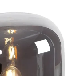 Smarte Stehleuchte schwarz inkl. WiFi A60 Rauchglas - Bliss