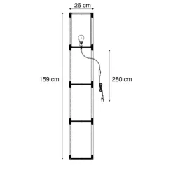 Smarte Stehleuchte schwarz inkl. Wifi A60 - Stojan