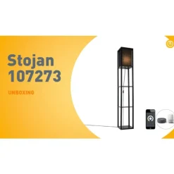 Smarte Stehleuchte schwarz inkl. Wifi A60 - Stojan
