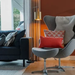 Smarte Stehleuchte schwarz mit Gold inkl. WiFi A60 - Lofty