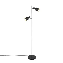 Smarte Stehleuchte schwarz inkl. 2 Wifi A60 - Stijn