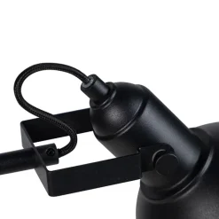 Smarte Stehleuchte Schwarz mit Gold 3-flammig inkl. 3 WiFi P45 - Tommy