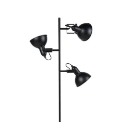 Smarte Stehleuchte Schwarz mit Gold 3-flammig inkl. 3 WiFi P45 - Tommy