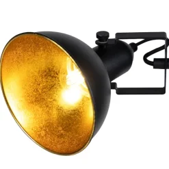 Smarte Stehleuchte Schwarz mit Gold 3-flammig inkl. 3 WiFi P45 - Tommy