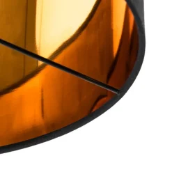 Smarte Stehleuchte Schwarz mit Gold Rund inkl. WiFi A60 - VT