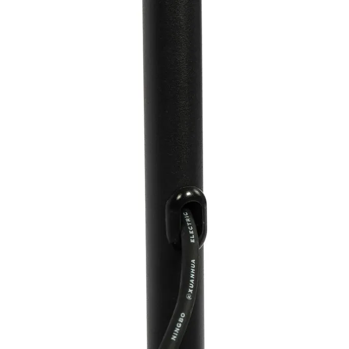 Smarte Stehleuchte schwarz mit weißem Schirm 35 cm IP65 inkl. LED - Virginia