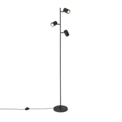 Smarte Stehleuchte Schwarz 3-flammig inkl. 3 Wifi GU10 50mm - Jeana