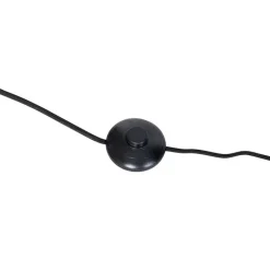 Smarte Stehleuchte schwarz mit Gold und Rauchglas inkl. WiFi A60 - Zuzanna