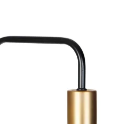 Smarte Stehleuchte schwarz mit Gold und Rauchglas inkl. WiFi A60 - Zuzanna