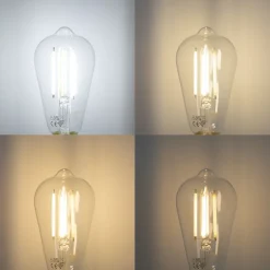 Smarte Stehleuchte Schwarz mit Rauchglas 2-flammig inkl. 2 Wifi ST64 - Laura