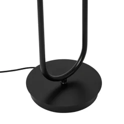 Smarte Stehleuchte Schwarz mit Rauchglas 2-flammig inkl. 2 Wifi ST64 - Laura