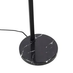 Smarte Stehleuchte schwarz mit Rauchglas inkl. WiFi ST64 - Qara Down