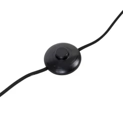 Smarte Stehleuchte schwarz mit Rauchglas inkl. WiFi ST64 - Qara Down