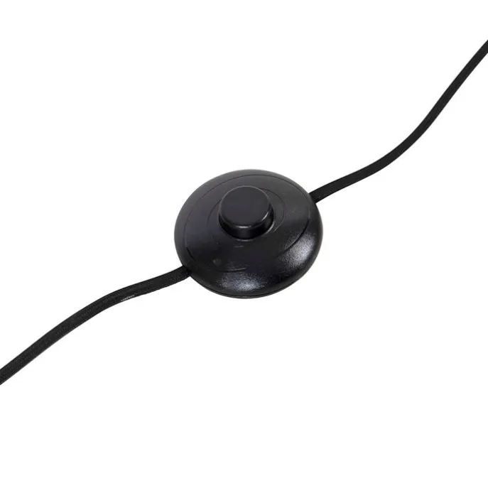 Smarte Stehleuchte schwarz mit Rauchglas inkl. WiFi ST64 - Qara Down