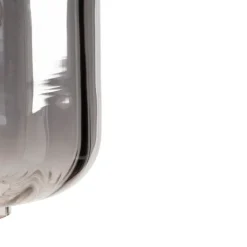 Smarte Stehleuchte schwarz mit Rauchglas inkl. WiFi ST64 - Qara Down