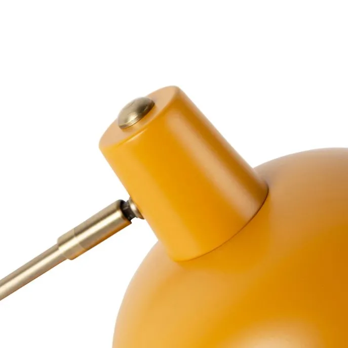 Smarte Tischleuchte Gelb mit Bronze inkl. WiFi P45 - Milou