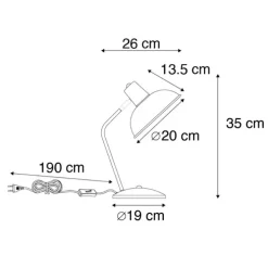Smarte Tischleuchte Grün mit Bronze inkl. WiFi P45 - Milou