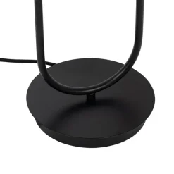 Smarte Tischleuchte Schwarz mit Rauchglas 2-flammig inkl. 2 Wifi ST64 - Laura