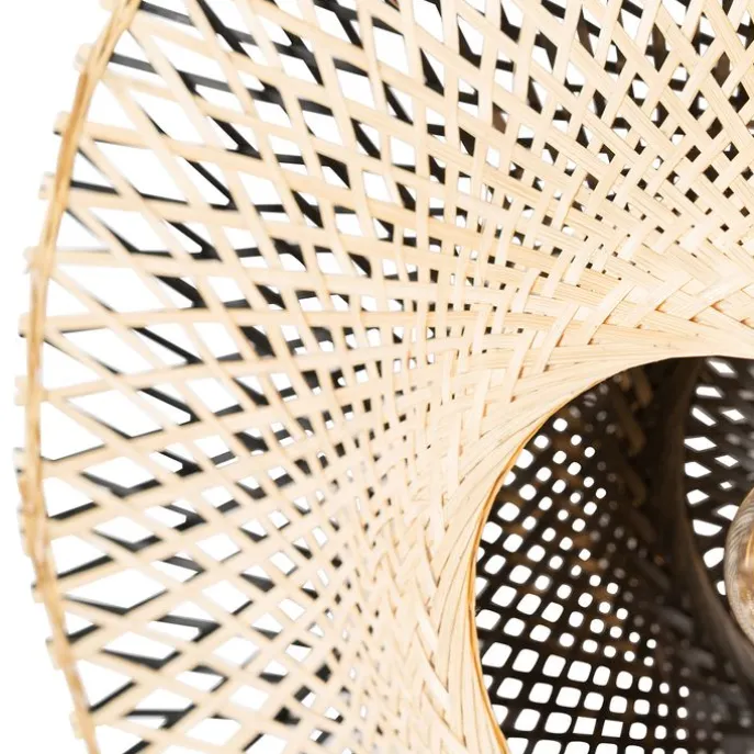 Smarte Wandleuchte Bambus 50 cm mit Stecker inkl. WLAN A60 - Rina