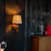 Smarte Wandleuchte Bronze mit weißem Schirm inkl. WiFi A60 - Pluk