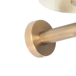 Smarte Wandleuchte Bronze mit weißem Schirm inkl. WiFi A60 - Pluk