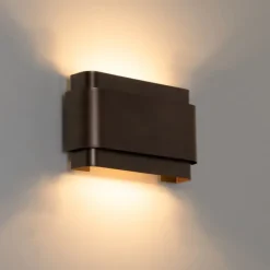 Smarte Wandleuchte Dunkelbronze 2-flammig inkl. 2 Wifi G9 - Coen