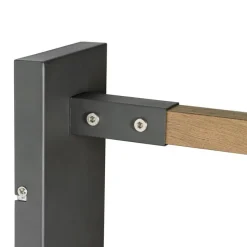 Smarte Wandleuchte dunkelgrau mit Holz verstellbar inkl. WiFi A60 - Arthur