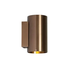 Smarte Wandleuchte Dunkelbronze Rund 2-flammig inkl. 2 Wifi GU10 50mm - Sandy