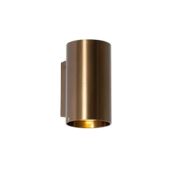 Smarte Wandleuchte Dunkelbronze Rund 2-flammig inkl. 2 Wifi GU10 50mm - Sandy