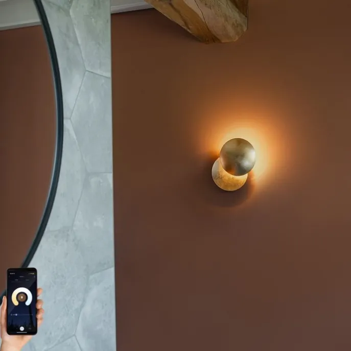 Smarte Wandleuchte Gold inkl. Wifi G9 - Sunrise