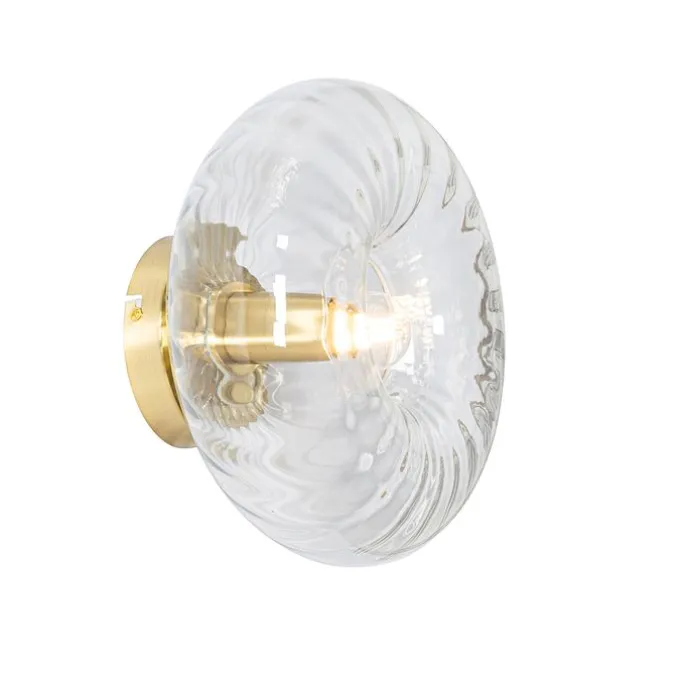 Smarte Wandleuchte Gold mit Glas inkl. WiFi P45 - Ayesha