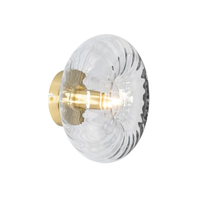 Smarte Wandleuchte Gold mit Glas inkl. WiFi P45 - Ayesha