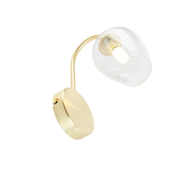 Smarte Wandleuchte Gold mit Glas inkl. Wifi G9 - Elien