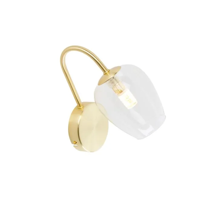 Smarte Wandleuchte Gold mit Glas inkl. Wifi G9 - Elien