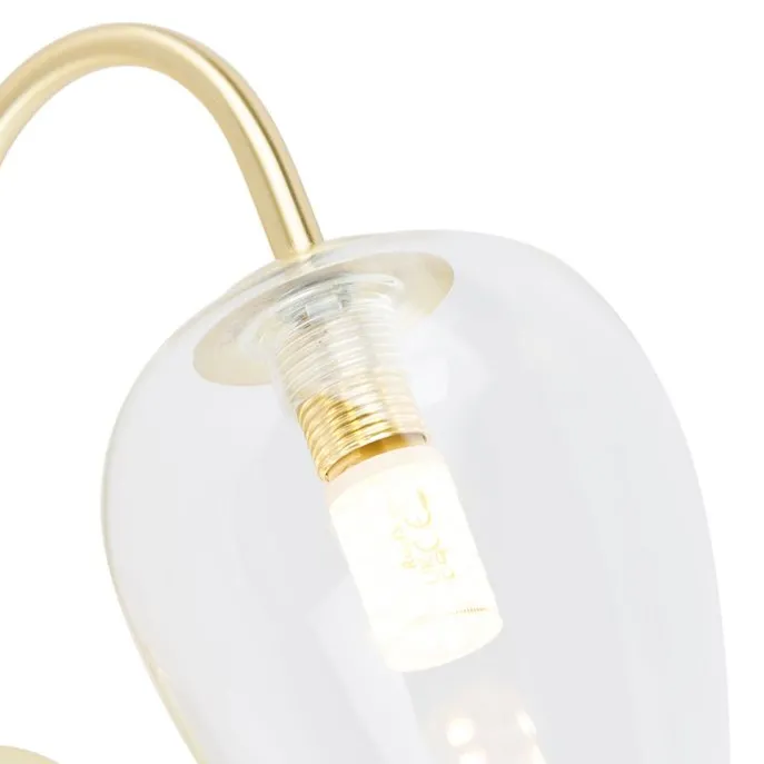 Smarte Wandleuchte Gold mit Glas inkl. Wifi G9 - Elien