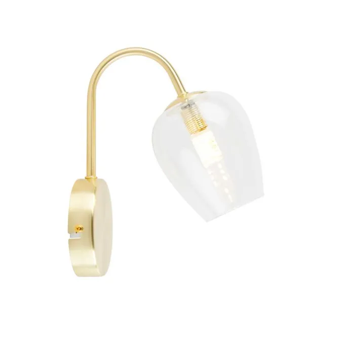 Smarte Wandleuchte Gold mit Glas inkl. Wifi G9 - Elien