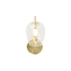 Smarte Wandleuchte Gold mit Glas inkl. Wifi G9 - Elien