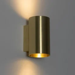 Smarte Wandleuchte gold rund inkl. 2 WiFi GU10 - Sandy