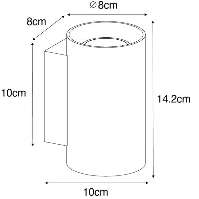 Smarte Wandleuchte gold rund inkl. 2 WiFi GU10 - Sandy