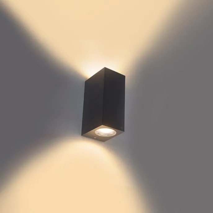 Smarte Wandleuchte grau aus Kunststoff Inkl. 2 WLAN GU10 - Baleno