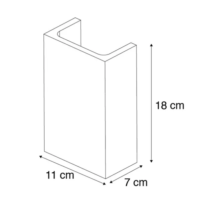 Smarte Wandleuchte Grau Beton mit Lichteffekt inkl. Wifi G9 - Meaux