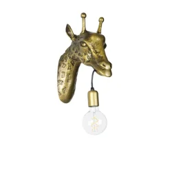 Smarte Wandleuchte Messing inkl. Wifi G95 - Tier Giraffe