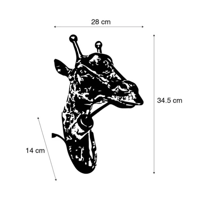 Smarte Wandleuchte Messing inkl. Wifi G95 - Tier Giraffe