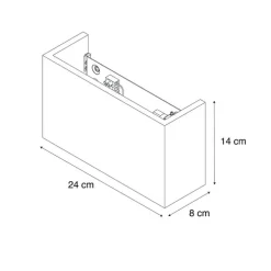 Smarte Wandleuchte Nussbaumholz 24 cm inkl. Wifi G9 - Otan