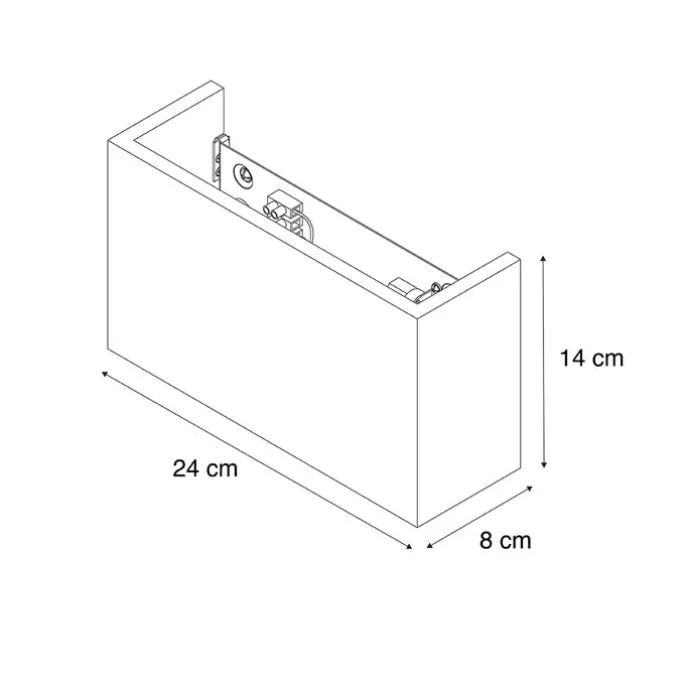 Smarte Wandleuchte Nussbaumholz 24 cm inkl. Wifi G9 - Otan